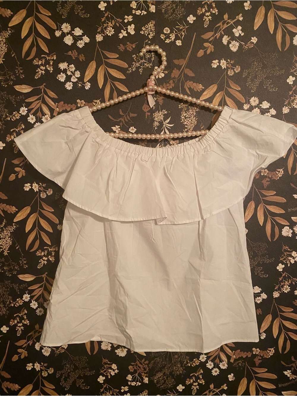 Mango White Off-Shoulder Ruffle Tunic - Picture 2 of 5
